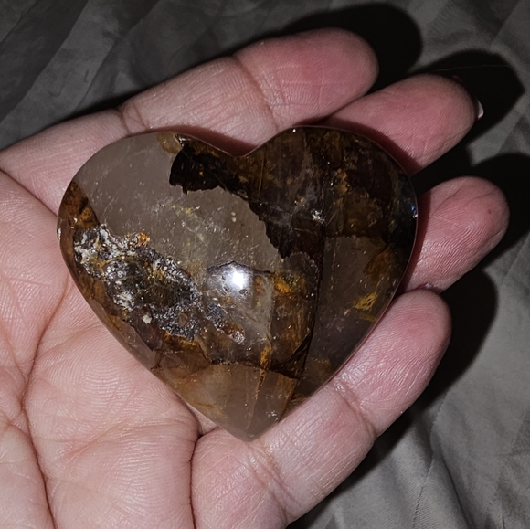 82g, Puffy Golden Healer Heart Carving, New! - Picture 7 of 11